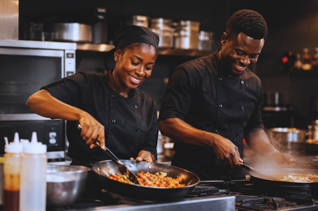 A chef preparing authentic food